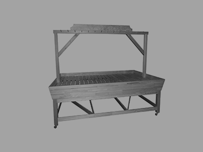 Cured meat kneading trough